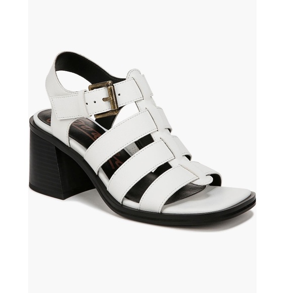 Zodiac Joleen Cage Sandals Block Heels White & Black Women’s Size 8 - Picture 1 of 13